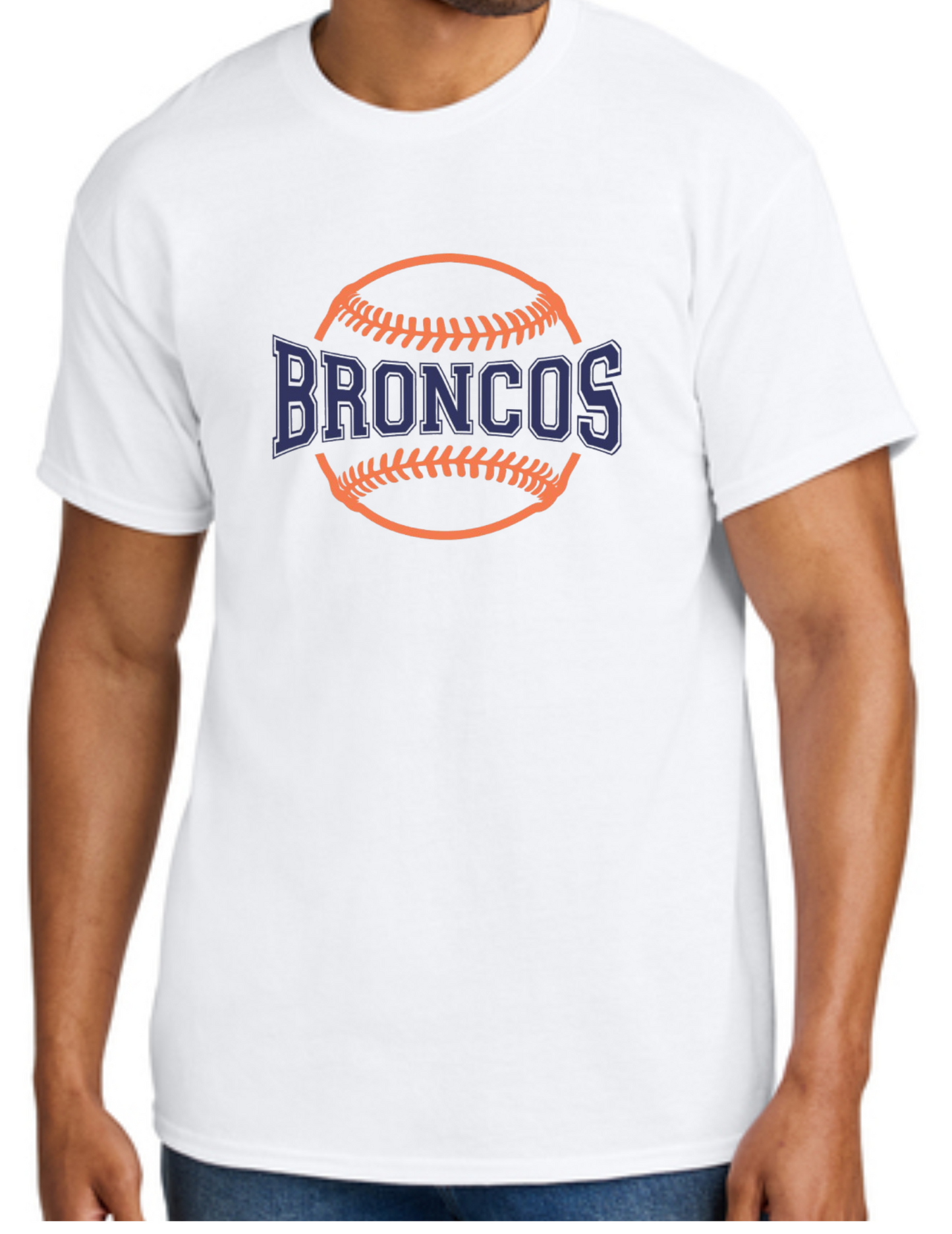 Broncos Baseball Dryblend (50/50) Tee