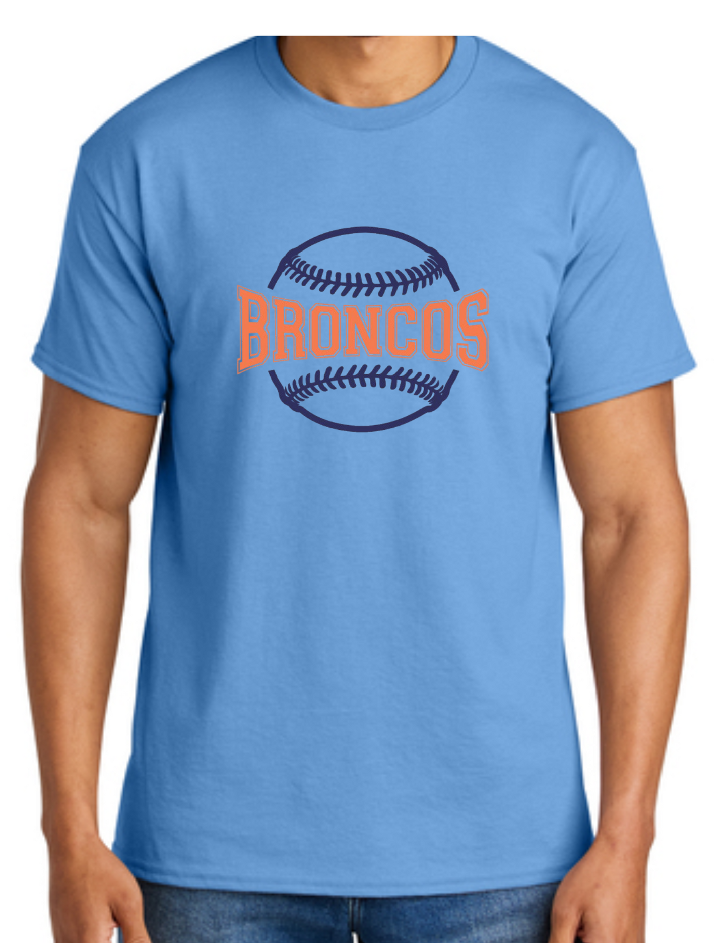 Broncos Baseball Dryblend (50/50) Tee