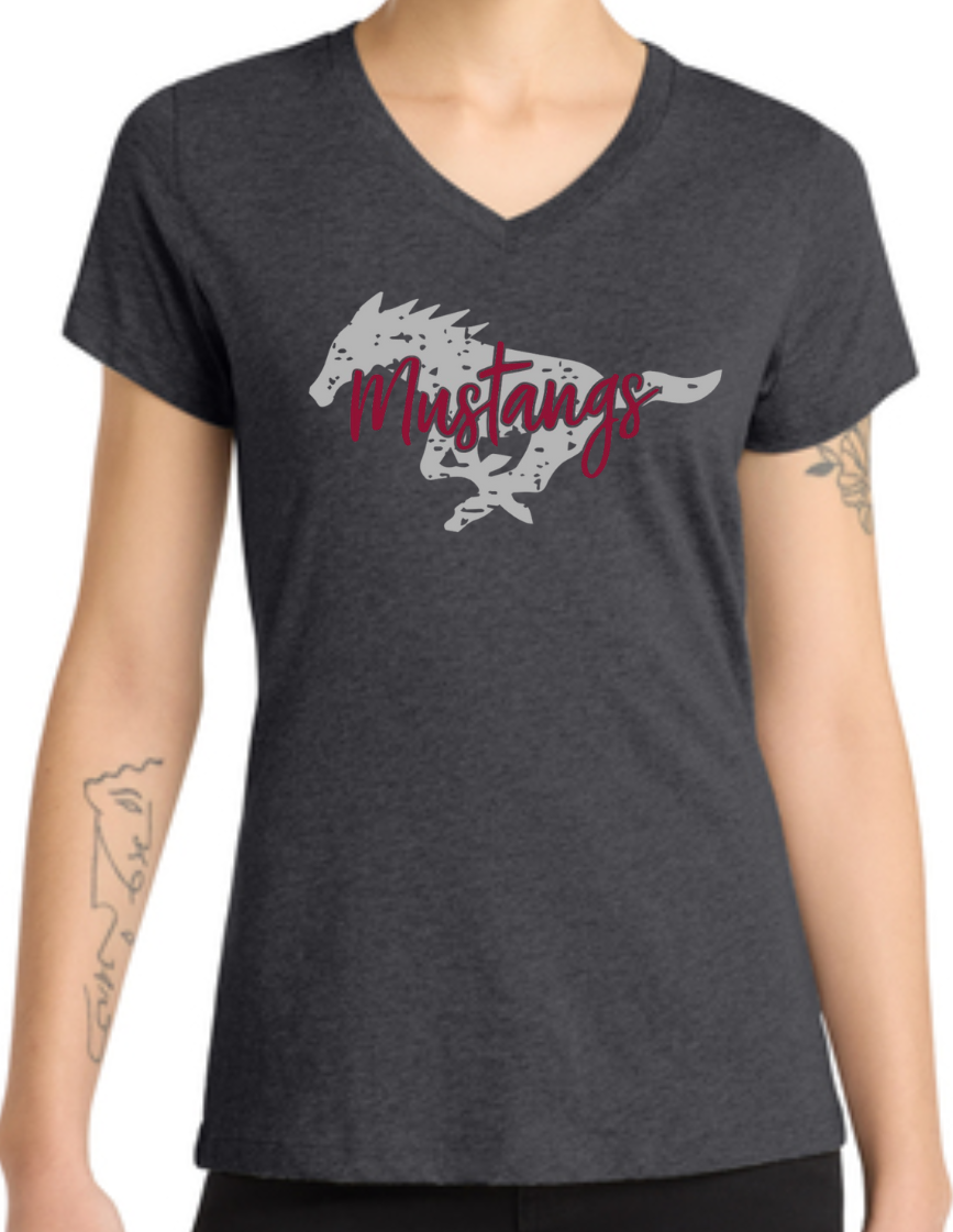 Mustangs Ladies Vneck