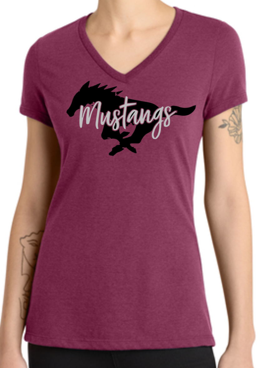 Mustangs Ladies Vneck