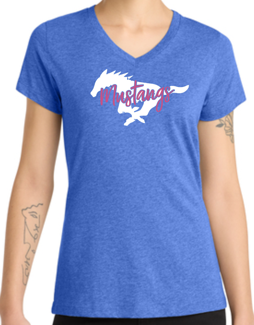Mustangs Ladies Vneck