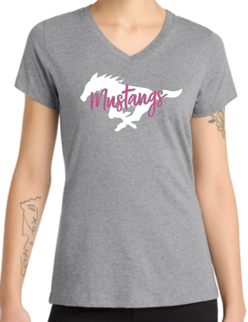 Mustangs Ladies Vneck