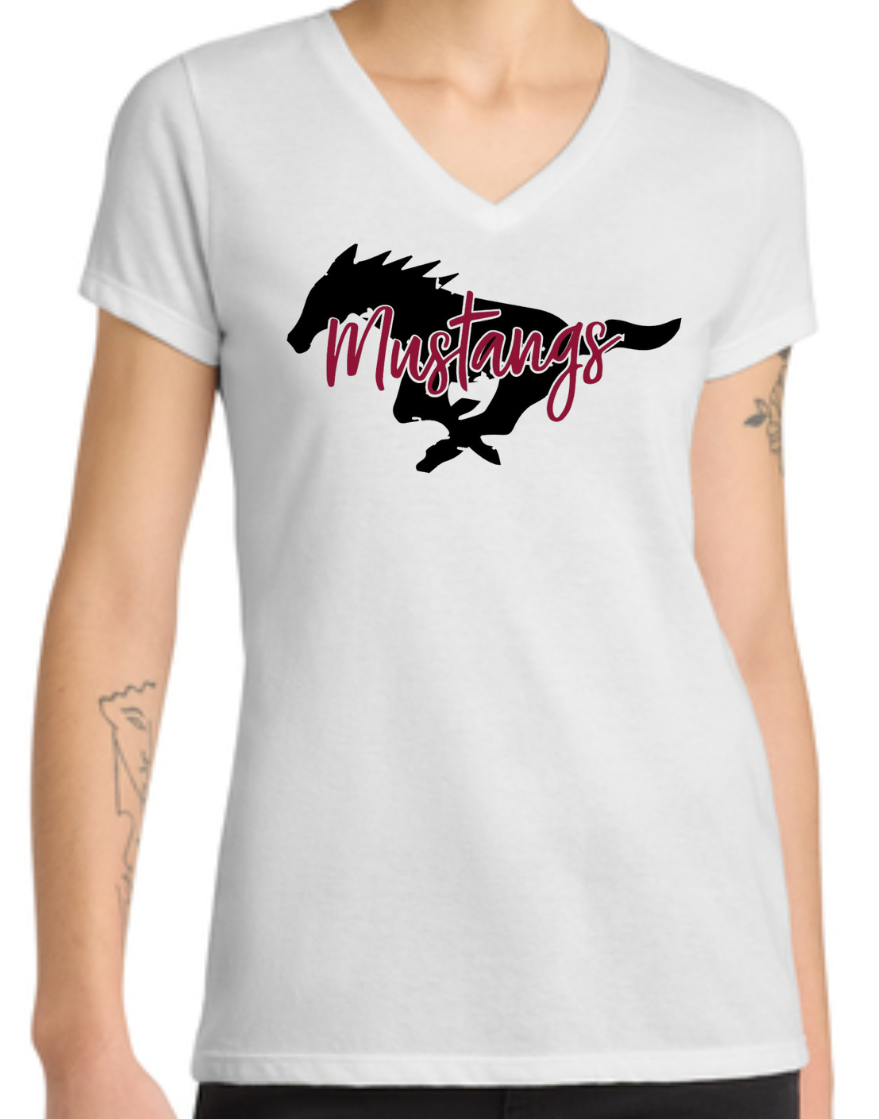 Mustangs Ladies Vneck