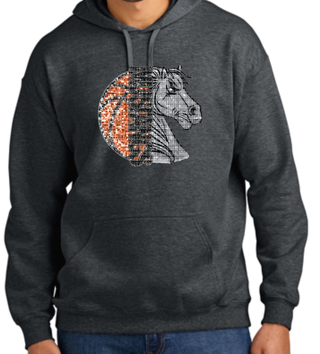 Mustangs Basketball/Horse Hoodie
